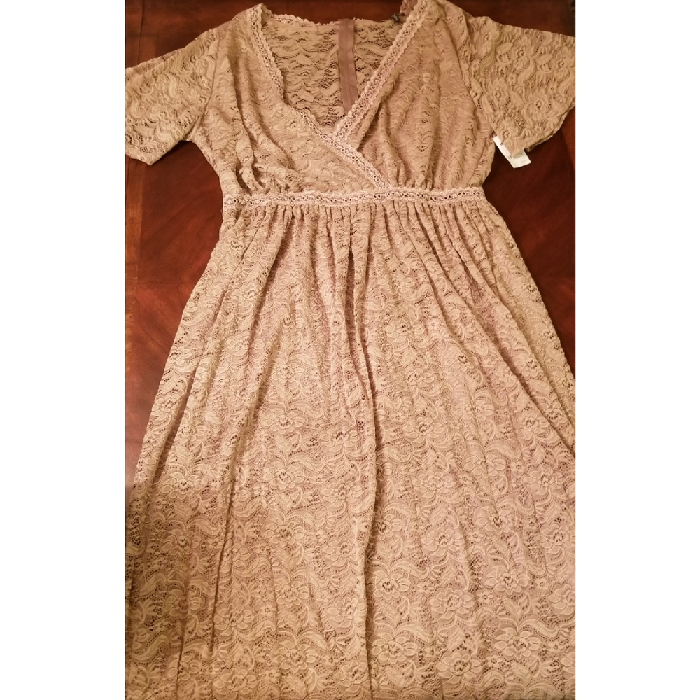 Beige Maxi Special Event Dress